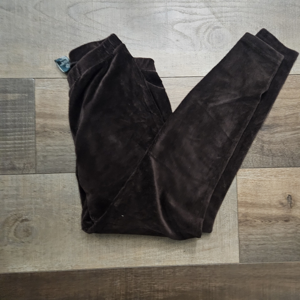 Vintage 90s Dark Brown Velour Pants